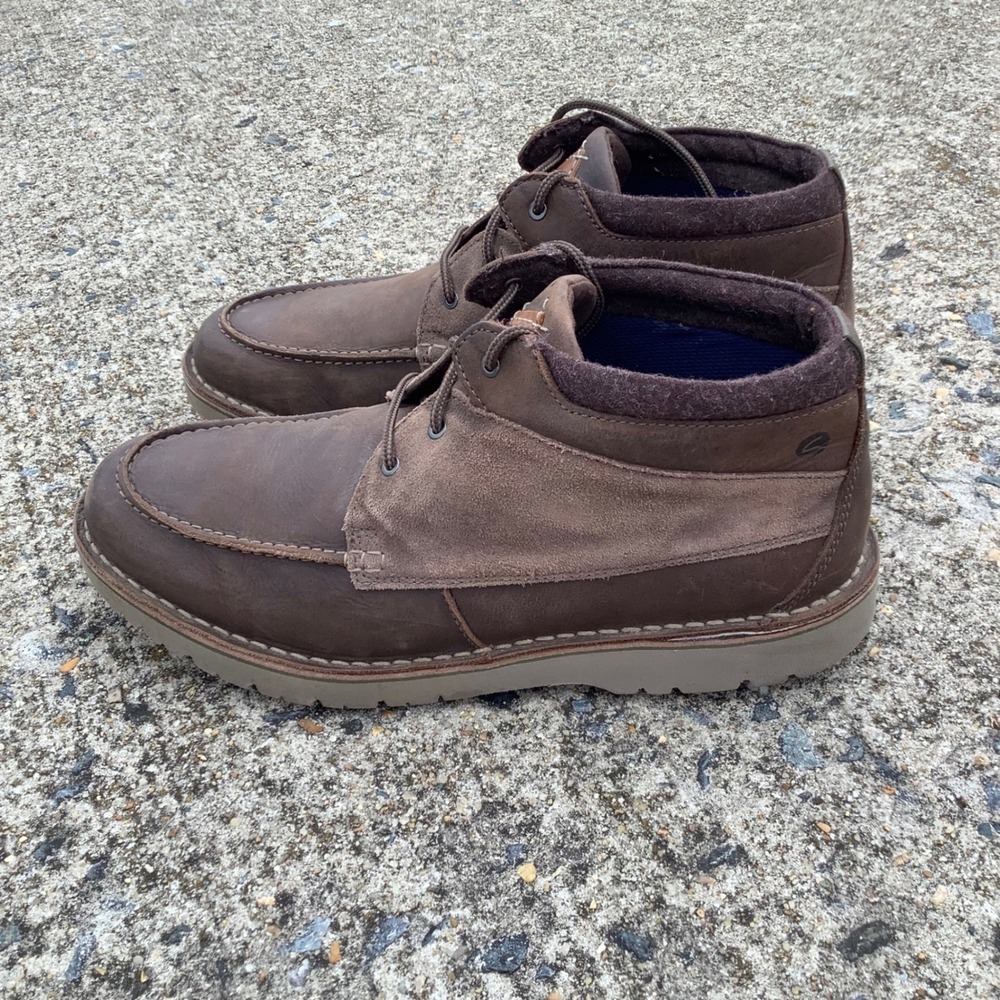 Clarks Collection Mens Brown Leather Suede Chukka Boots 261629357100 Size 11